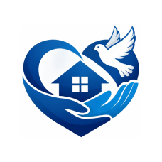 Peaceful home symbol with dove