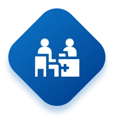 Doctor-patient discussion illustration